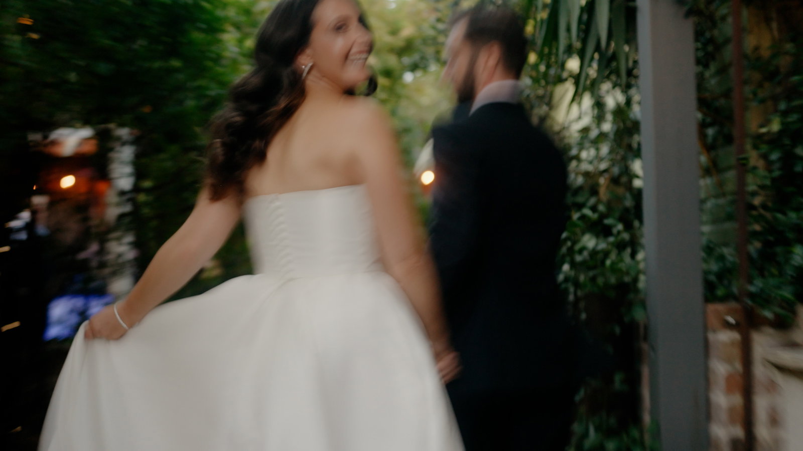Still from Samantha and Vasili's wedding film at The Grounds of Alexandria, Sydney