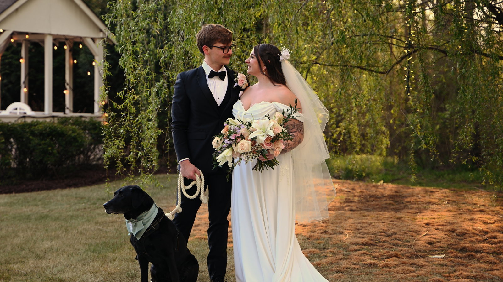 Caroline & Daniel wedding film still — Aurora Farms, SC