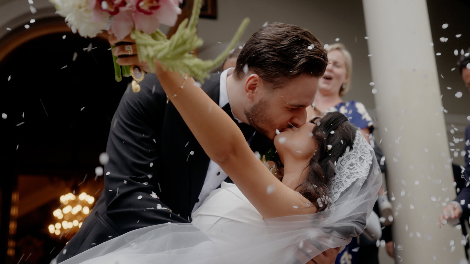 Still from Katrina and Andrew's wedding film at Events by Alpha, Sydney