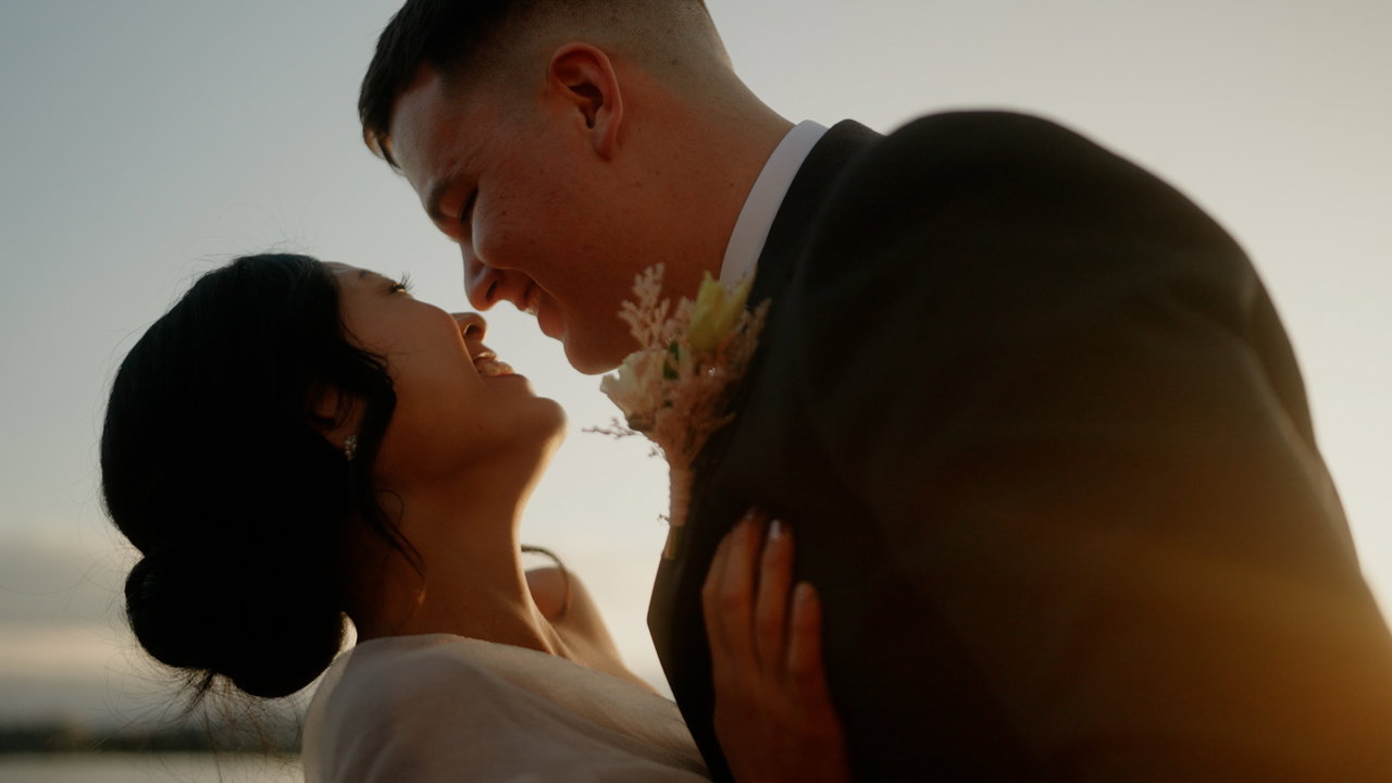 Still from Jo and Jesse's Canberra wedding film