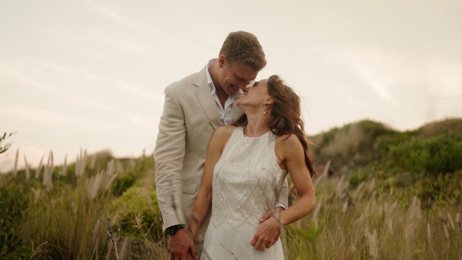 Still from Stephanie and Luke's wedding film at Seacliff House, Gerringong