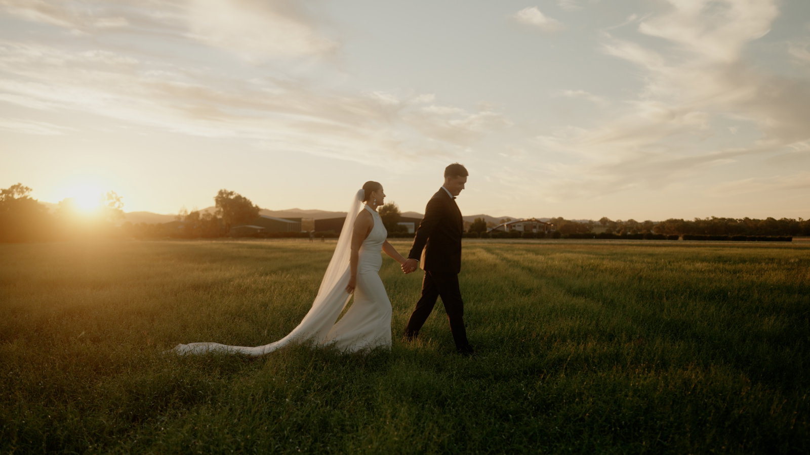 Still from Erin and Lachlan's wedding film at Blue Wren Farm, Mudgee
