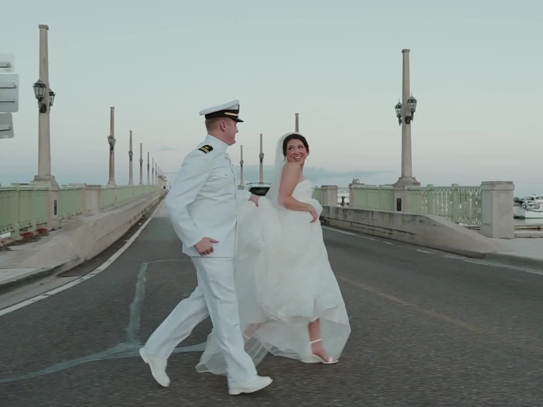 Still from Brianna and George's St. Augustine wedding film